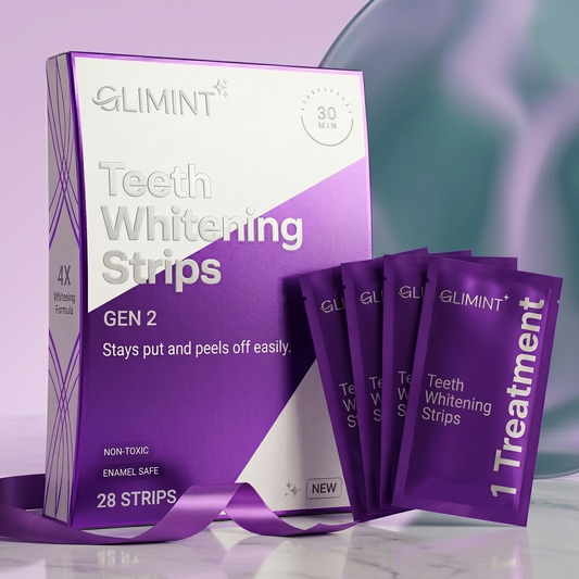 GLIMINT™ Purple Whitening Strips – Yellow Stain Corrector